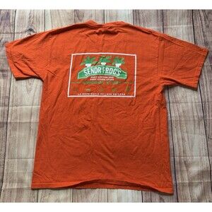 Vintage 1991 90s Senor Frog Cozumel Mexico Part Cotton Tourist Shirt L XL No Tag
